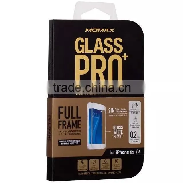 MOMAX 2 in 1 Full Frame Tempered Glass Screen Protector For iPhone 6/6s Clear Screen Protective Film MT-5051