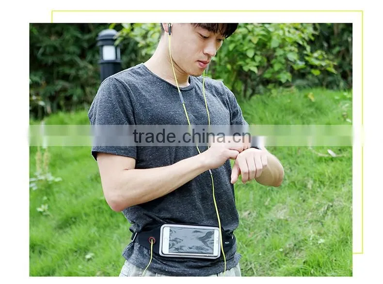 ROCK original universal running belt bag touchable window sweatproof fluorescence sport bag for 6inch mobile phone