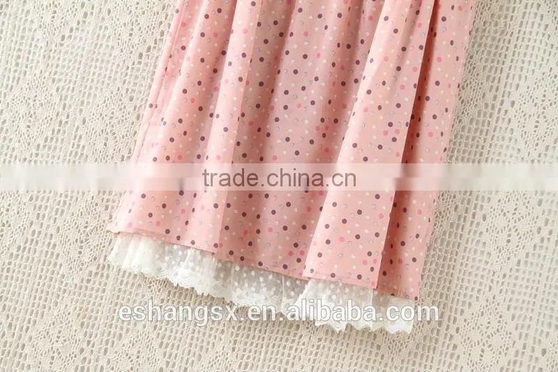 Ladies chiffon and lace tulle dress