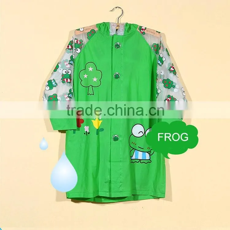 Manufacturers selling cartoon children raincoat with a thick poncho bag