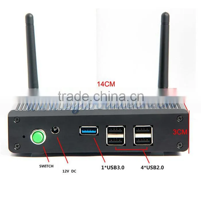 Bay Trail Fanless Barebone PC Mini Nuc Computer Intel Celeron Dual Core N2810 HTPC 1080P Kodi Windows Android