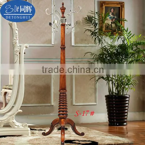 hot sell new design wood long clothes rack redwood (S-17#)