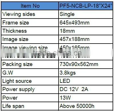 neon led writing board PF5 ABS material frame lighting box