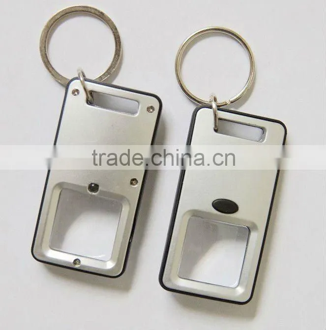 LED Magnifier keychain