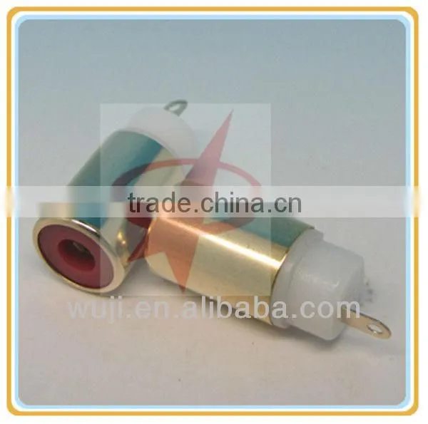 Jack plug with red plastic rca female mini plug