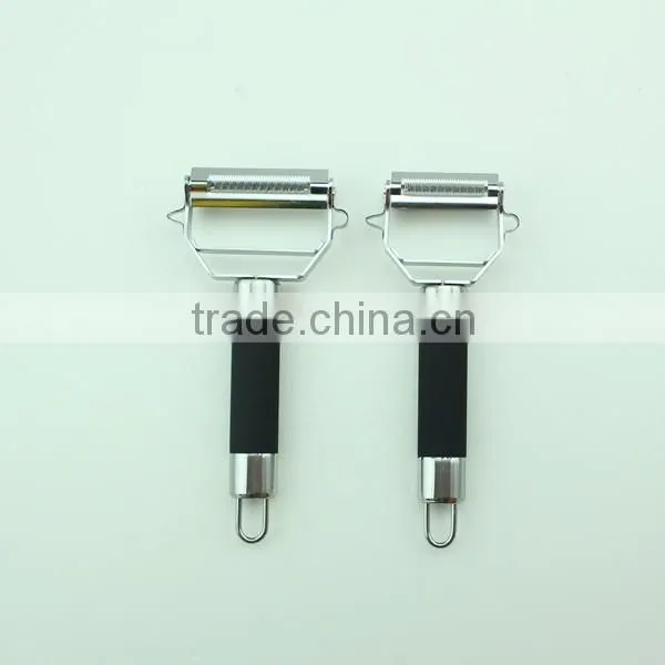 Dual Julienne Rubber Handle Fancy Vegetable Peeler Slicer