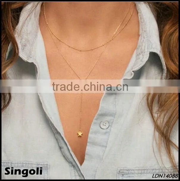 Delicate Layered Necklaces, set of 4 Thin Gold Chain, 14K Gold Fill Dainty, Delicate Necklace Set by Layered