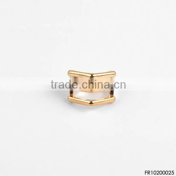 Cross Crystal Double Circle Ring