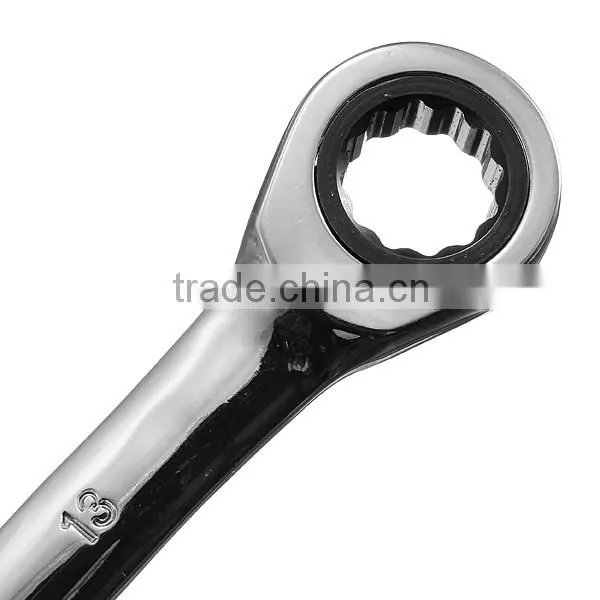 1pc Reversible Combination Stubby Ratchet Wrench Ratcheting Socket Spanner AR-76