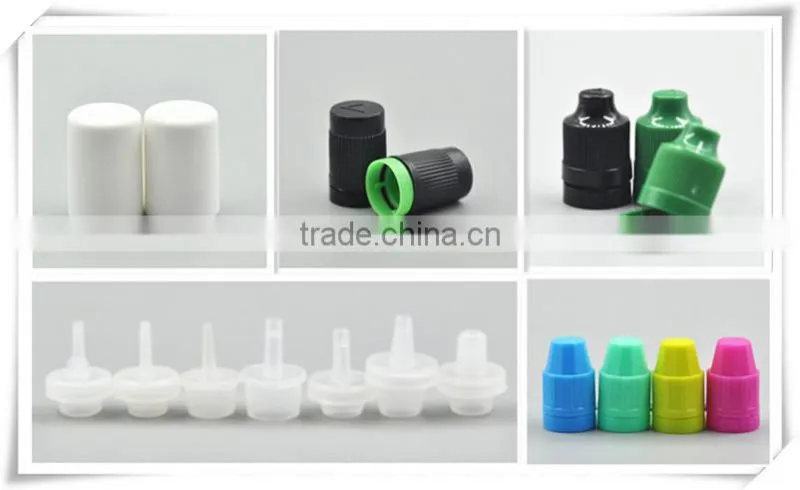 5ml 10ml clear PET plastic e liquid bottle with childproof lid
