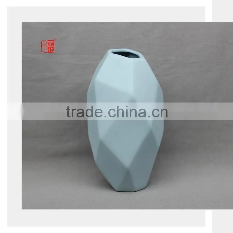 Color Clay Porcelain Geometric Shape Decoration Mini Flower Vase