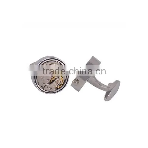Copper vintage watch cufflinks,floating locket watch movement cufflink