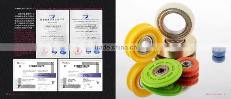 small plastic windows and doors pulley wheels with bearings for oem