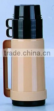Thermos bottle with glass liner