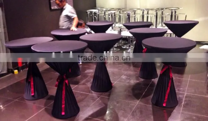 lycra spandex cocktail table cloth for wedding wholesale table linen