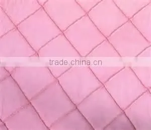 round pintuck taffeta table cloth/ wholesale pintuck taffeta table linen wedding decoration