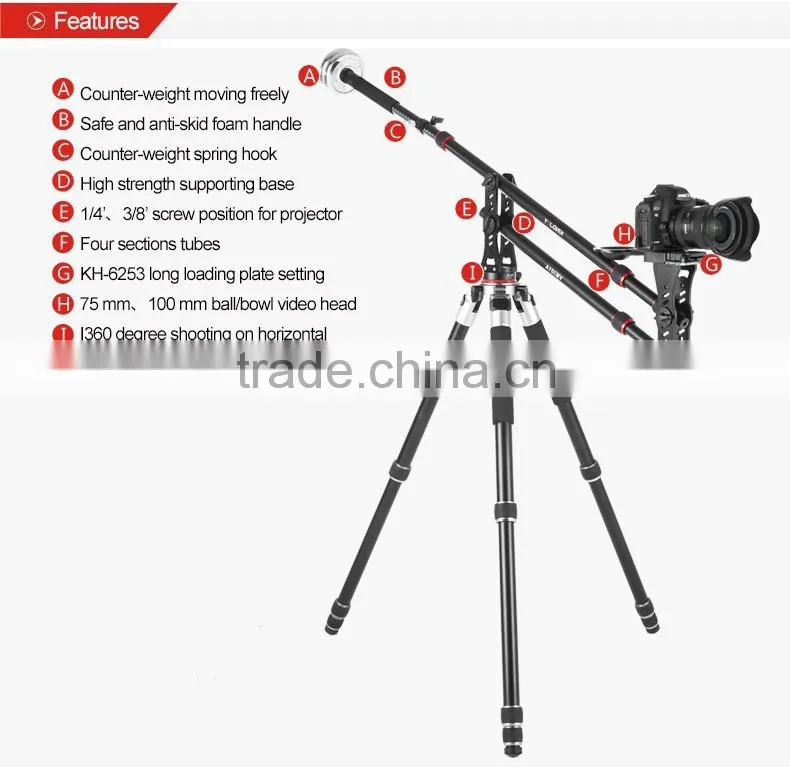 Kingjoy High strength mini aluminum extended jib crane VM-301