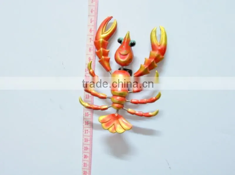 4 inch Animal Plastic Cartoon Lobster Romania 3D Beach Fridge Magnet