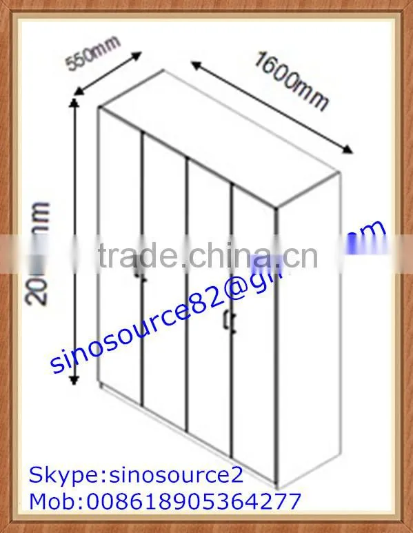 wholesale mirror door wooden bedroom wardrobes closet funiture