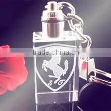 Best selling 3d laser crystal key chain