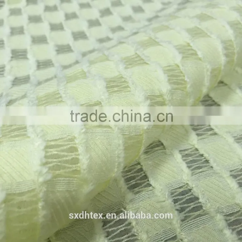 Spring Summer Polyester Woven Crumpled Fabric for Dress