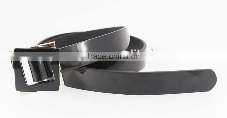 Women's ClassicPU ladies leather belt with Gold buckles for jeans in yiwu