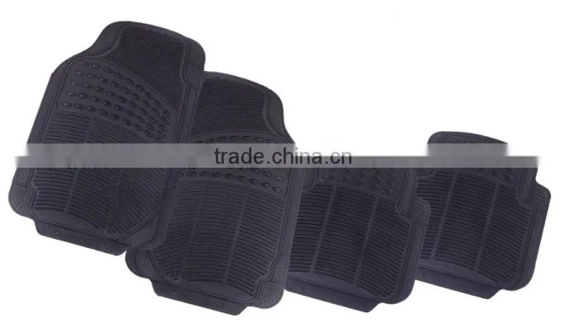 Eco-friendly no-smell Decorative 4pcs rubber car mat