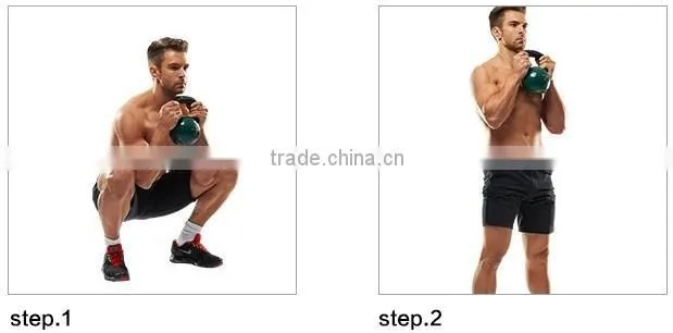 Vinyl Coated colorful cement kettlebell with cheap price from china