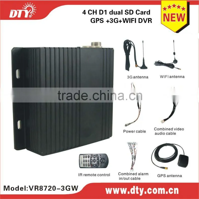DTY VR8720 h.264 dual sd card 128GB mini mobile dvr Turkish language