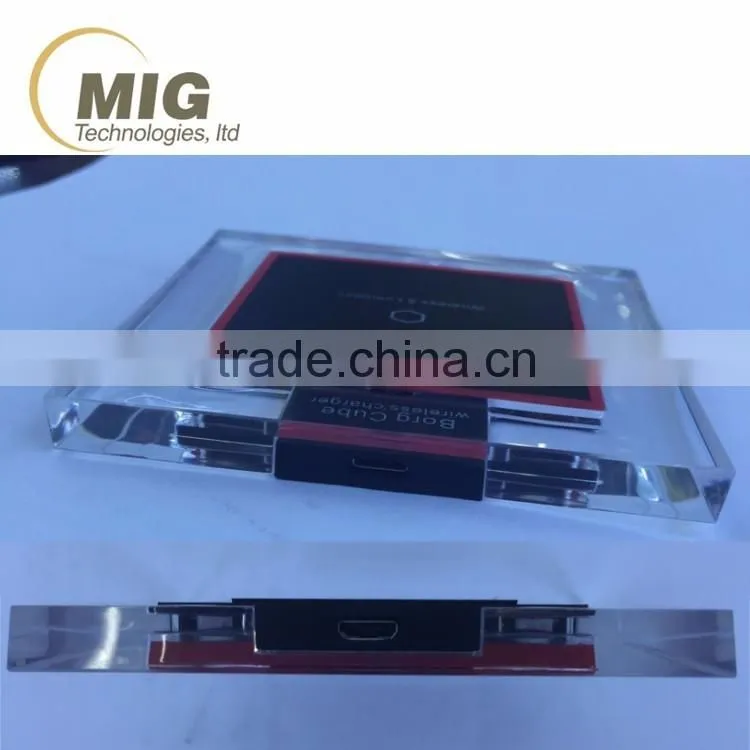 2016 NEW square transparent wireless charger DC5V for sony xperia z4 charger for sony z4
