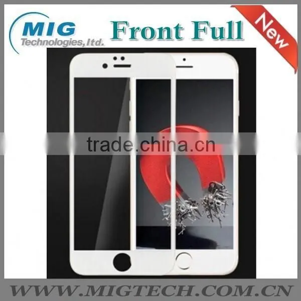 Colorful with white print round edge full screen tempered glass screen protectors film for iphone 6s/ 6s plus 4.7" & 5.5" inch