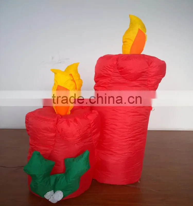 DJ-XT-03 inflatable three candle lighted christmas outdoor decoration