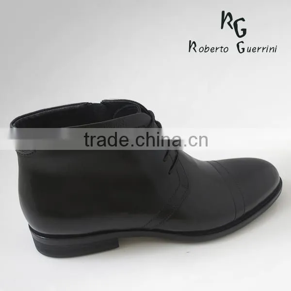 Italian Men Lace-Up Leather Boots Sheeps