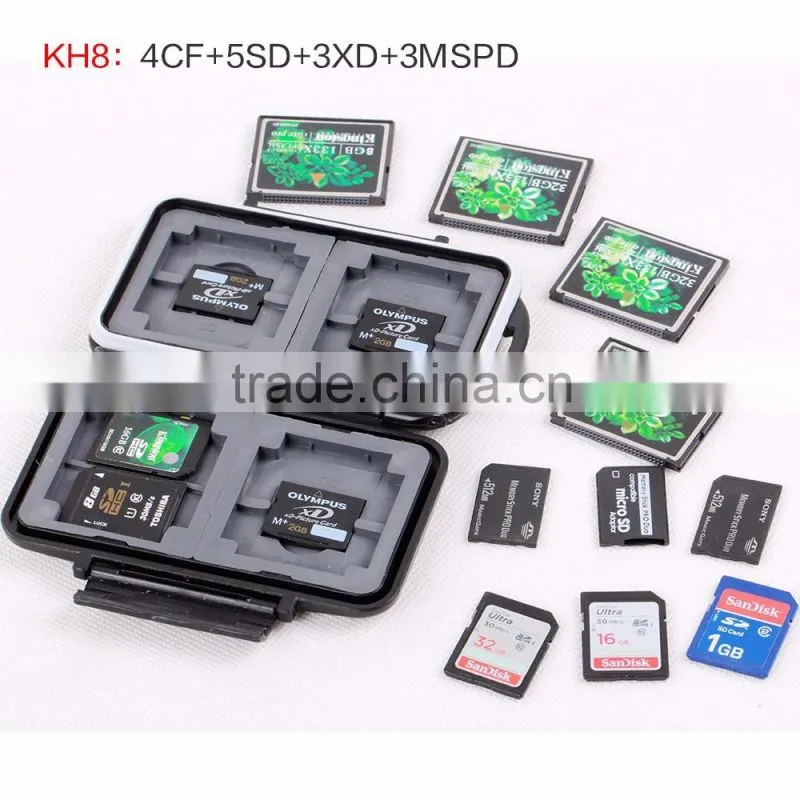 LYNCA KH8-1 Water-Resistant Anti-shock Memory Card Case Holder for 4CF+8SD Cards