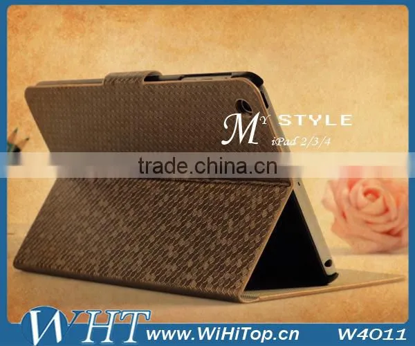 Diamond Leather Case For iPad Mini. Stand Wallet Flip Case For iPad Mni WHTS003
