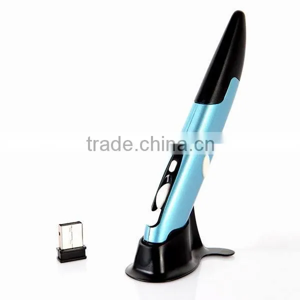 Fancy gift optical pen shaped mouse wireless mouse 2.4ghz with USB receiver