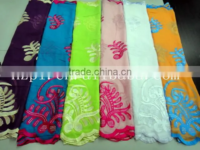 high quality african muslim scarf /embroidered silk scarf/shawl scarf