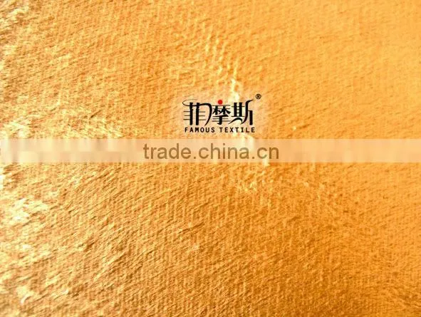 yellow plush velvet fabric