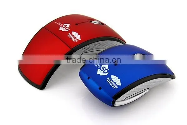 2.4Ghz Foldable Computer Black Wireless Mouse