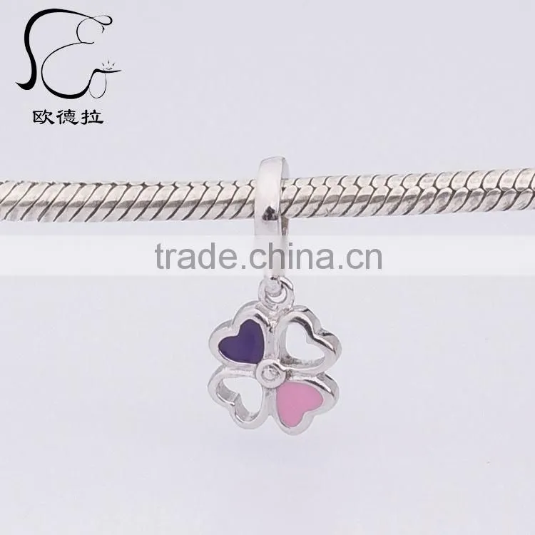 cubic zirconia element flower shaped glass bead wholesale