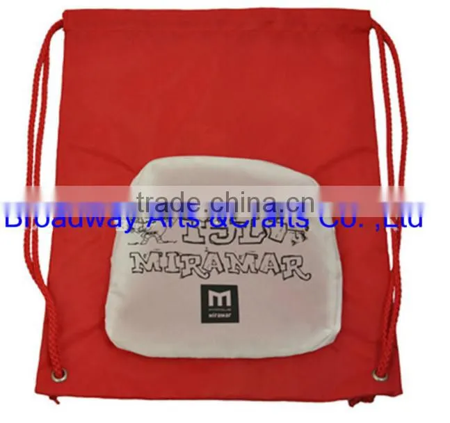 custom design polyester drawstring bag with your own logo