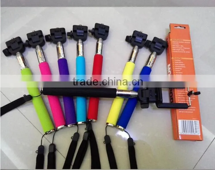 Hot selling selfie stick with bluetooth shutter button