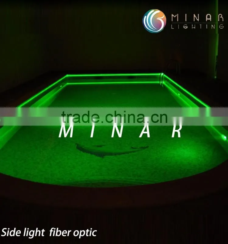 High quality 10mm pof side glow swimming pool fiber optic lighting