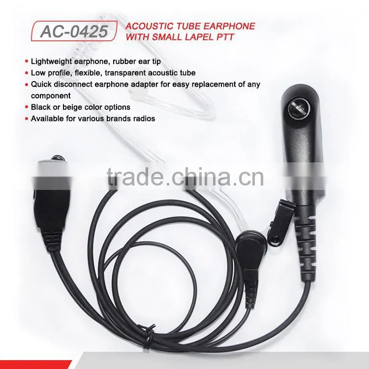 Waterproof Dustproof IP54 Earphones Conduction with Waterproof PTT