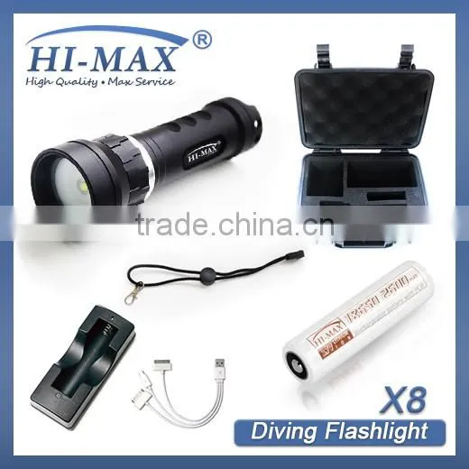 Hi-max diving photo & video light led wide beam 120 magnetic switch diving video light