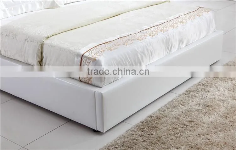 Modern Style Pu Gas Lift Storage Bed In White Color YD02