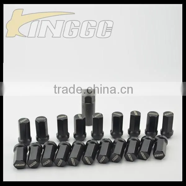 Black Universla Iron Auto Racing Car Wheel Bolts And Nuts