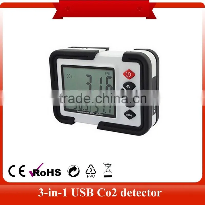 Digital CO2 Monitor CO2 Meter TL-2000 Gas Analyzer Detector 9999ppm CO2 Analyzers With Temperature and Relative Humidity Tester