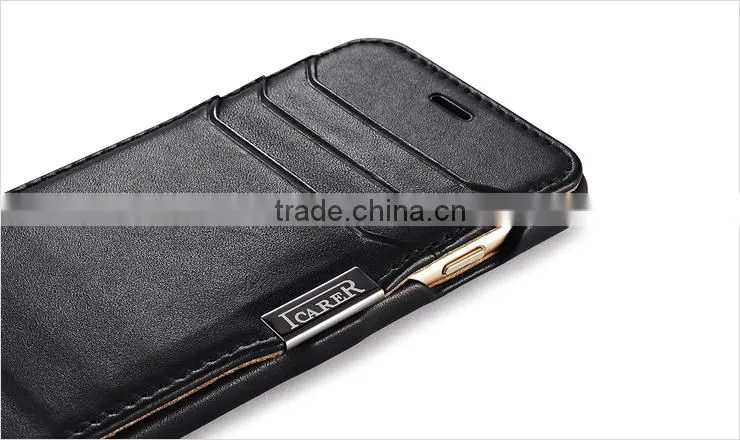 Genuine Leather Wallet Case For Apple iPhone 6 / Plus,Flip Leather Case For iPhone6 With Card Slot