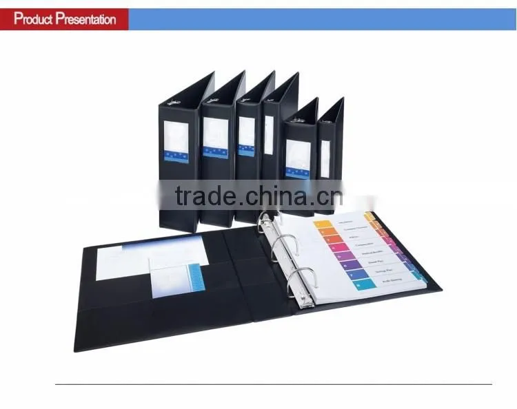 2016 hot sale pvc 3 ring binder